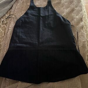 Zara Denim Apron-Style Halter Top